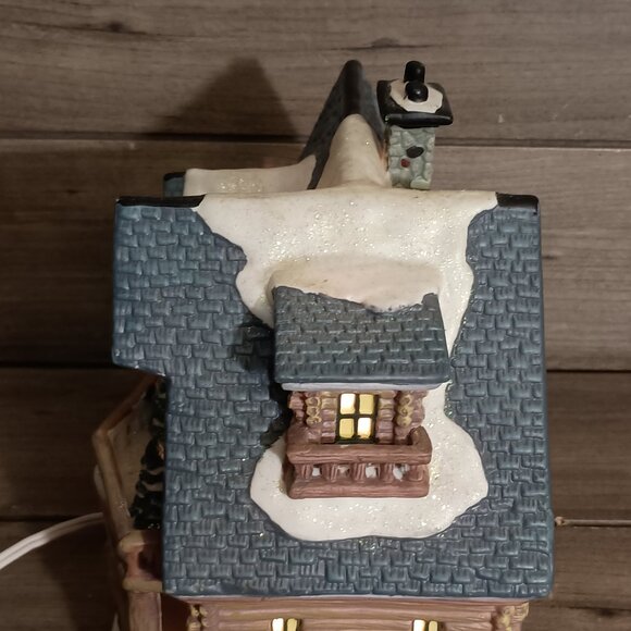 Santas Workbench Christmas Village Silver Birches Lodge Tested No Box 2003 - Picture 7 of 14